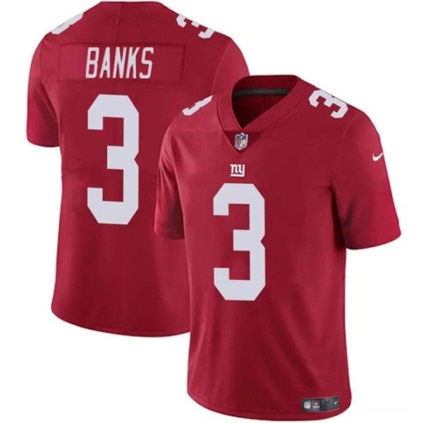 New York Giants #3 Deonte Banks Red 2023 F.U.S.E. Vapor Untouchable Limited Stitched Jersey