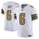 New Orleans Saints #6 Willie Gay White Color Rush Limited Stitched Jersey