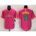 San Diego Padres #11 Yu Darvish Pink Cool Base Stitched Jersey