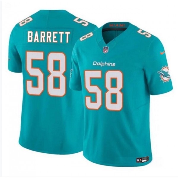 Miami Dolphins #58 Shaquil Barrett Aqua 2023 F.U.S.E Vapor Limited Stitched Jersey