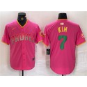 San Diego Padres #7 Ha-Seong Kim Pink Cool Base Stitched Jersey