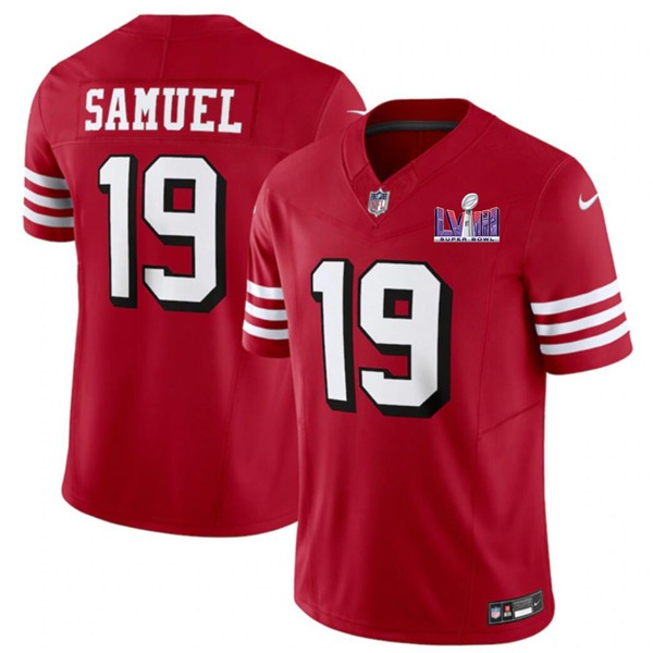 San Francisco 49ers #19 Deebo Samuel Red 2023 F.U.S.E. NFC West Champions Patch Alternate Stitched Jersey
