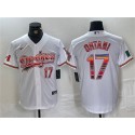 Los Angeles Dodgers #17 Shohei Ohtani White Mexico Cool Base Stitched Jersey