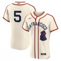 San Francisco Giants #5 Mike Yastrzemski Cream 2024 Rickwood Classic Stitched Jersey