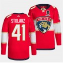 Florida Panthers #41 Anthony Stolarz Red Home 2024 Stanley Cup Champions Stitched Jersey