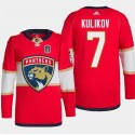 Florida Panthers #7 Dmitry Kulikov Red 2024 Stanley Cup Final Patch Stitched Jersey