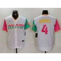 San Diego Padres #4 Luis Arraez White City Connect Cool Base Stitched Jersey