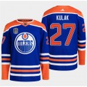 Edmonton Oilers #27 Brett Kulak Royal 2024 Stanley Cup Final Patch Stitched Jersey
