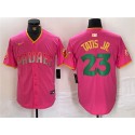 San Diego Padres #23 Fernando Tatis Jr. Pink Cool Base Stitched Jersey