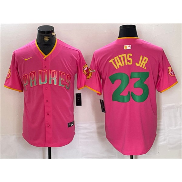 San Diego Padres #23 Fernando Tatis Jr. Pink Cool Base Stitched Jersey
