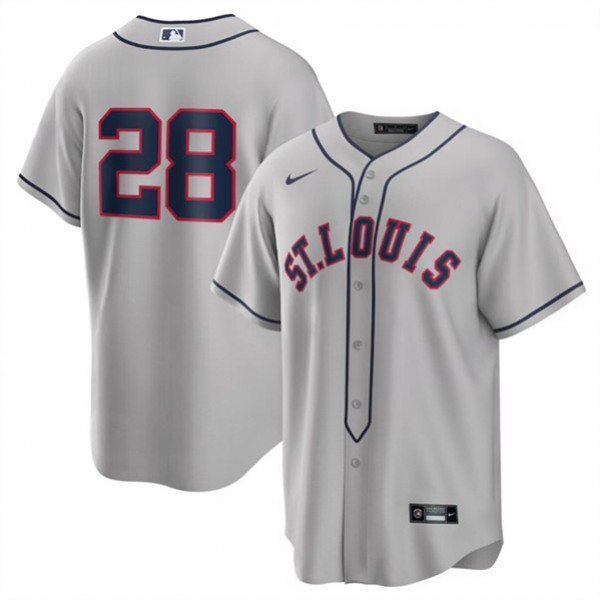 St. Louis Cardinals #28 Nolan Arenado Gray 2024 Rickwood Classic Stitched Jersey