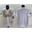 St. Louis Cardinals Blank All-Star White Gold Stitched Jersey