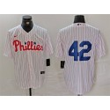 Philadelphia Phillies #42 Jackie Robinson White Cool Base Stitched Jersey