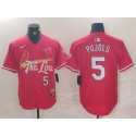 St. Louis Cardinals #5 Albert Pujols Red 2024 City Connect Stitched Jersey
