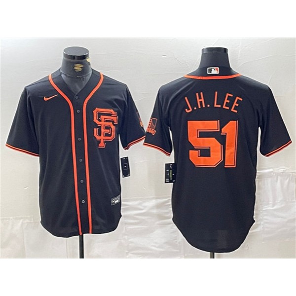 San Francisco Giants #51 Jung Hoo Lee Black Stitched Jersey