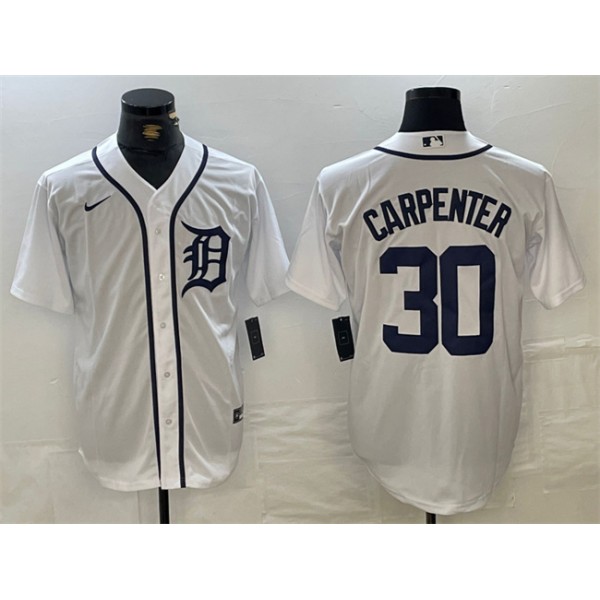 Detroit Tigers #30 Kerry Carpenter White Cool Base Stitched Jersey