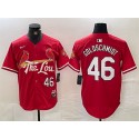 St. Louis Cardinals #46 Paul Goldschmidt Red 2024 City Connect Stitched Jersey