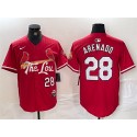 St. Louis Cardinals #28 Nolan Arenado Red 2024 City Connect Stitched Jersey