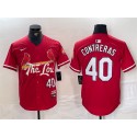 St. Louis Cardinals #40 Willson Contreras Red 2024 City Connect Stitched Jersey