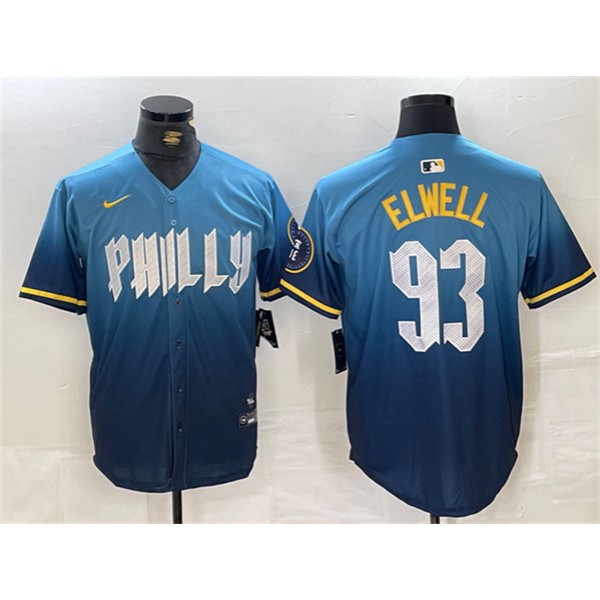 Philadelphia Phillies #93 Jason Elwell Blue 2024 City Connect Limited Stitched Jersey