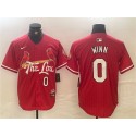 St. Louis Cardinals #0 Masyn Winn Red 2024 City Connect Limited Stitched Jersey