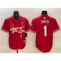 St. Louis Cardinals #1 Ozzie Smith Red 2024 City Connect Limited Stitched Jersey