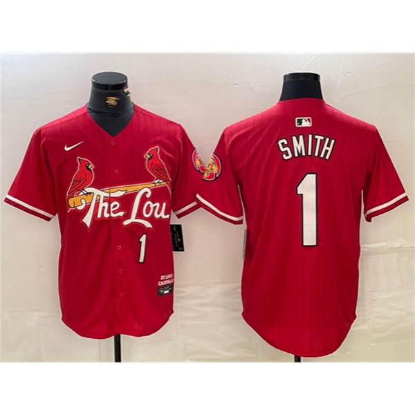 St. Louis Cardinals #1 Ozzie Smith Red 2024 City Connect Limited Stitched Jersey