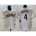 San Diego Padres #4 Luis Arraez White Cool Base Stitched Jersey