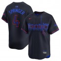 Toronto Blue Jays #4 George Springer Black 2024 City Connect Limited Stitched Jersey