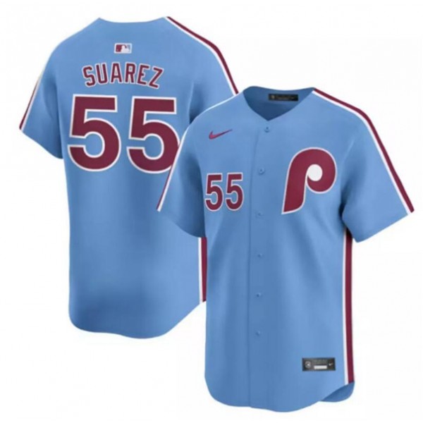 Philadelphia Phillies #55 Ranger Suárez Light Blue Alternate Limited Stitched Jersey