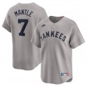 New York Yankees #7 Mickey Mantle Gray Cooperstown Collection Limited Stitched Jersey