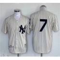New York Yankees #7 Mickey Mantle Cream Cool Base Stitched Jersey