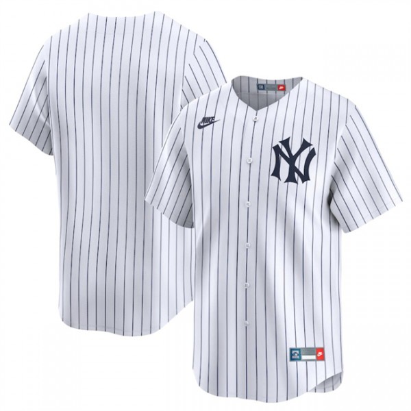 New York Yankees Blank White Cooperstown Collection Limited Stitched Jersey