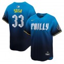 Philadelphia Phillies #33 Edmundo Sosa Blue 2024 City Connect Limited Stitched Jersey