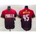Philadelphia Phillies #45 Zack Wheeler Red 2024 City Connect Limited Stitched Jersey