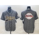 San Diego Padres Gray Team Big Logo Cool Base Stitched Jersey