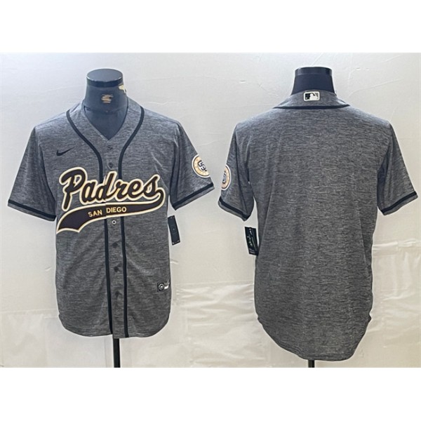 San Diego Padres Blank Gray Cool Base Stitched Jersey