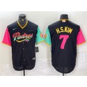 San Diego Padres #7 Ha-Seong Kim Black City Connect Cool Base Stitched Jersey
