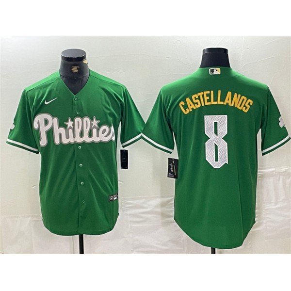 Philadelphia Phillies #8 Nick Castellanos Green 2024 City Connect Stitched Jersey