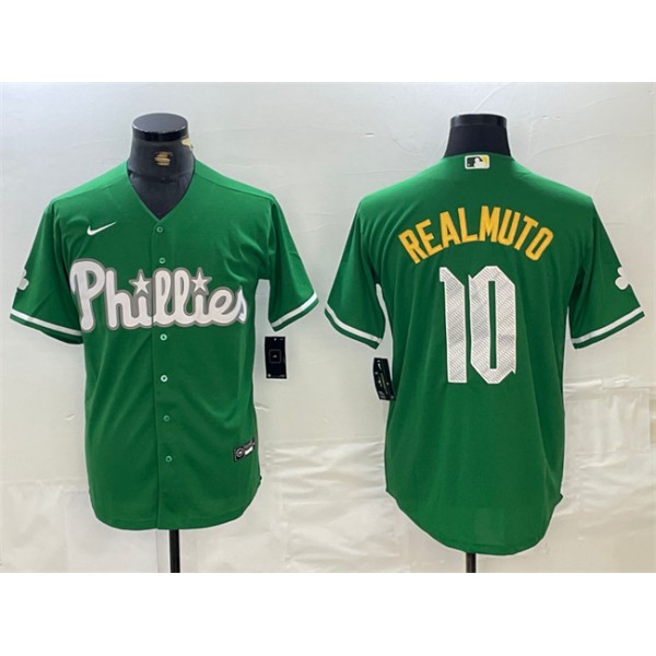 Philadelphia Phillies #10 J.T. Realmuto Green 2024 City Connect Stitched Jersey