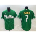Philadelphia Phillies #7 Trea Turner Green 2024 City Connect Stitched Jersey