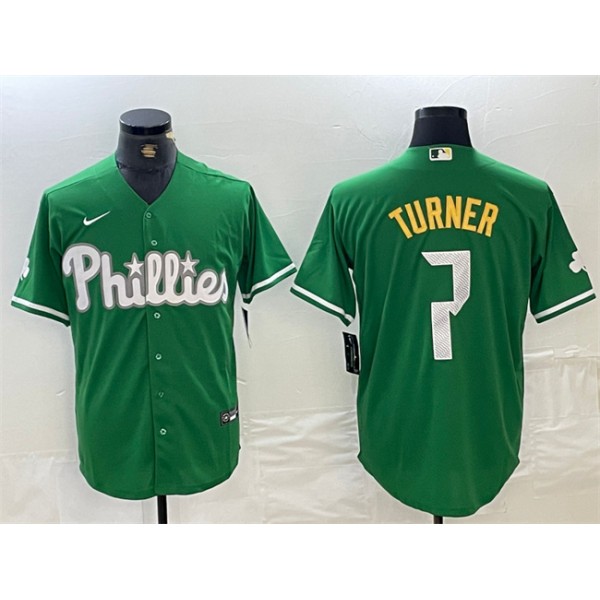 Philadelphia Phillies #7 Trea Turner Green 2024 City Connect Stitched Jersey