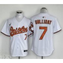 Baltimore Orioles #7 Jackson Holliday White 2024 Limited Cool Base Stitched Jersey