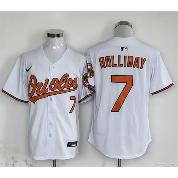 Baltimore Orioles #7 Jackson Holliday White 2024 Limited Cool Base Stitched Jersey