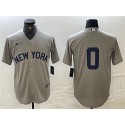 New York Yankees #0 Marcus Stroman Grey Cool Base Stitched Jersey
