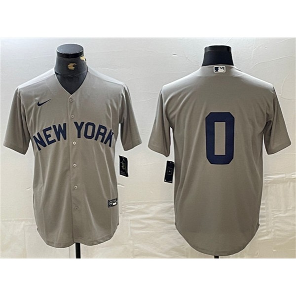 New York Yankees #0 Marcus Stroman Grey Cool Base Stitched Jersey