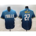 Philadelphia Phillies #27 Aaron Nola Blue 2024 City Connect Limited Stitched Jersey