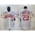 San Diego Padres #23 Fernando Tatis Jr. Mexico White Cool Base Stitched Jersey