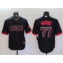 Cincinnati Reds #77 Rece Hinds Black 2023 City Connect Cool Base Stitched Jersey