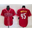 Philadelphia Phillies #45 Zack Wheeler Red 2024 City Connect Stitched Jersey
